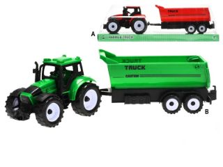 Obrázek z Traktor s vlečkou 29cm na setrvačník 2barvy v krabičce 